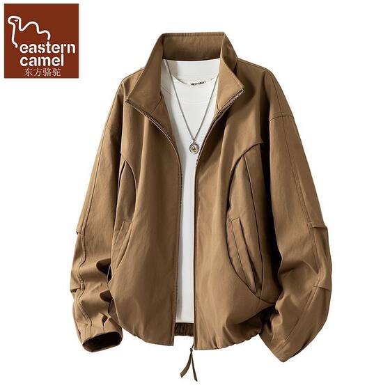 
Oriental Camel American Deconstructed Design Lapel Jacket Men's Spring and Autumn Loose Casual Boys Work Jacket