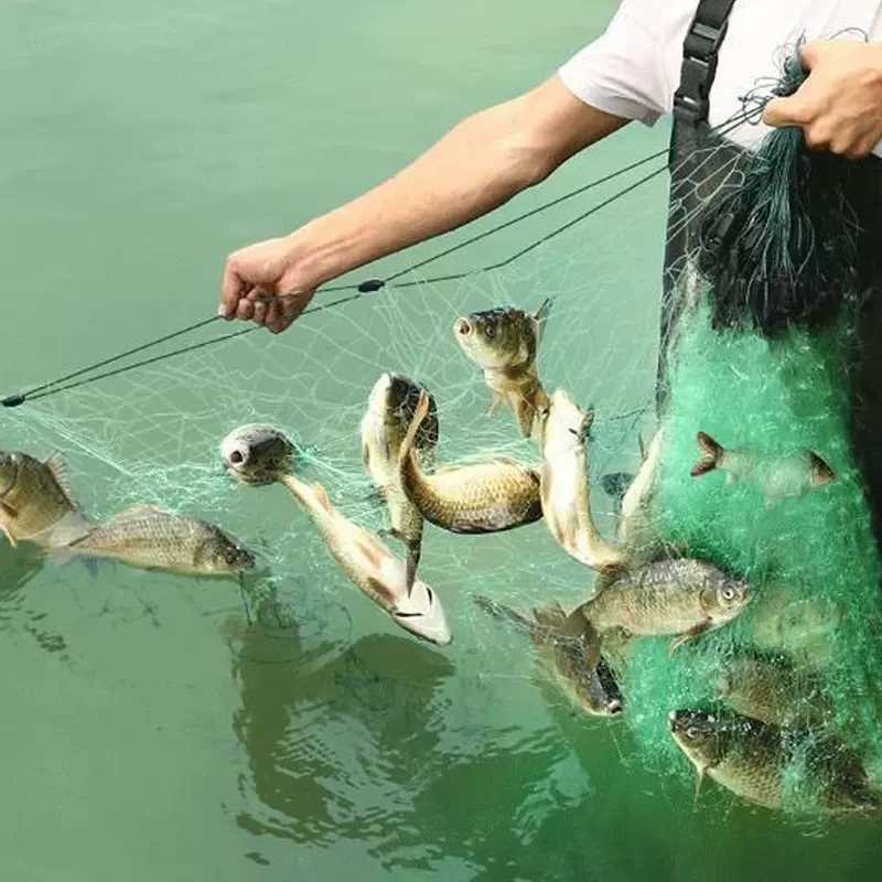 三层渔网网鱼进口丝1.5米2米3米高鱼网100米沉网粘网丝网鲫鱼捕鱼-Taobao