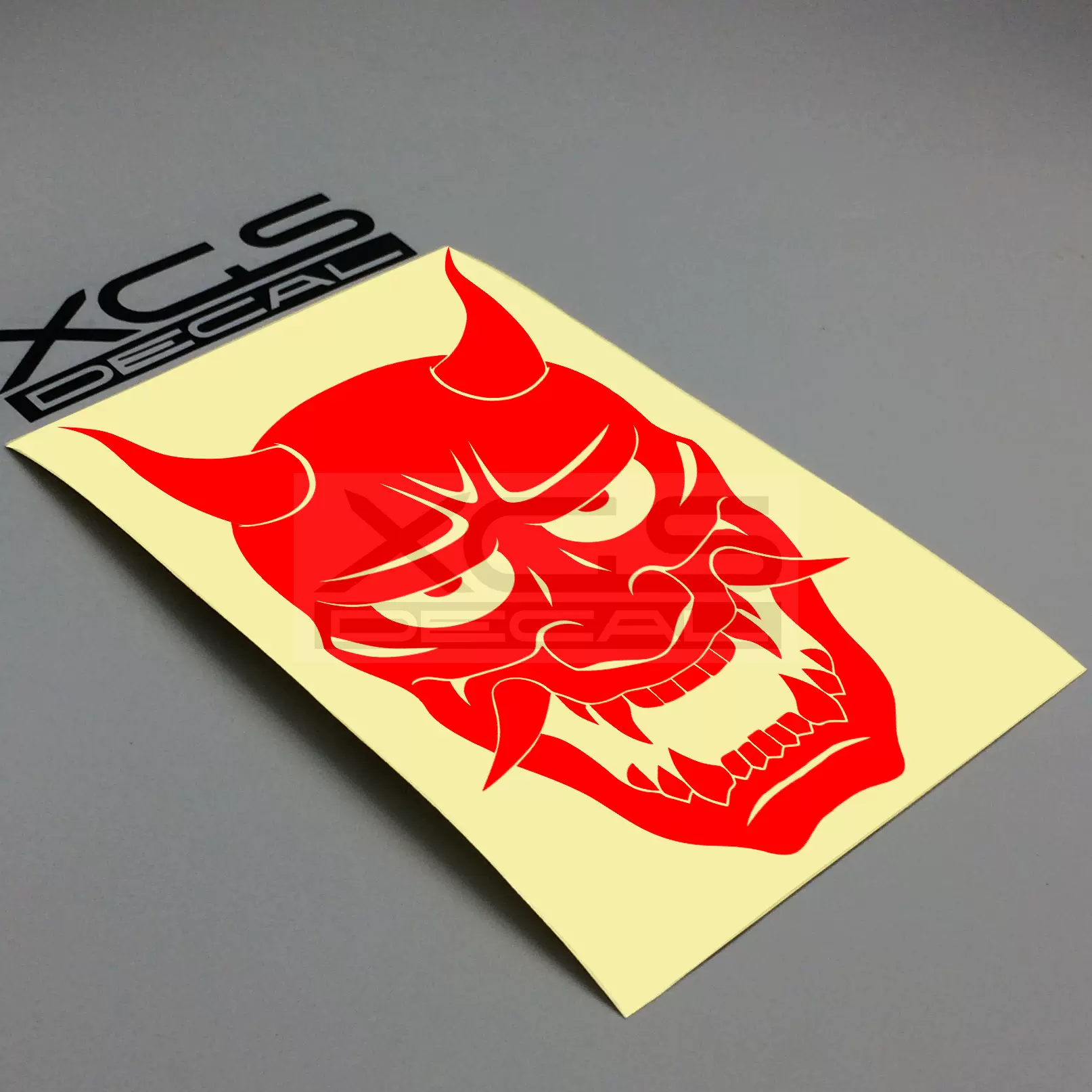 汽车摩托电动车装饰贴般若日本鬼脸面具雕刻防水个性车贴花, image size:1614x1614