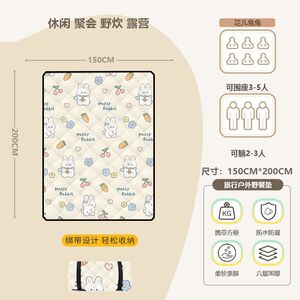 Ultrasonic picnic moisture-proof mat thickened outdoor floor mat portable camping tent spring and autumn outing lawn picnic floor cloth