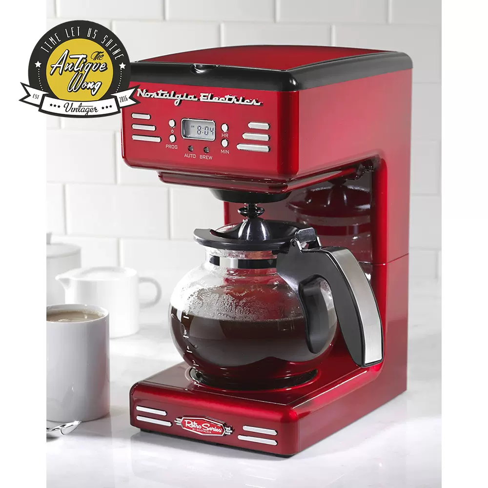 Nostalgia Electrics RCOF120美式滴漏咖啡機Retro復古紅色烤漆
