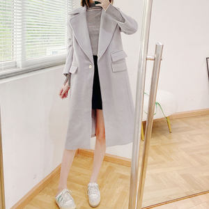 
Cooga woolen coat for women mid-length autumn and winter new Korean loose small woolen coat 2702