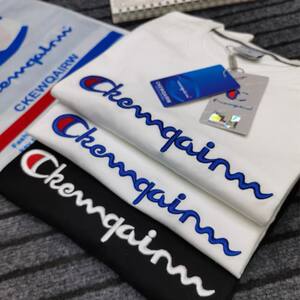 Cotton Summer Embroidered T-shirt Heavy Short Sleeve Men's and Women's Half Sleeve Casual Round Neck Sports Trendy Brand Student Good 100 Cotton