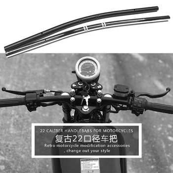 Motorcycle accessories retro straight handlebar cg125 prince car small wild goose handlebar modified handlebar 22mm low handlebar direction handlebar