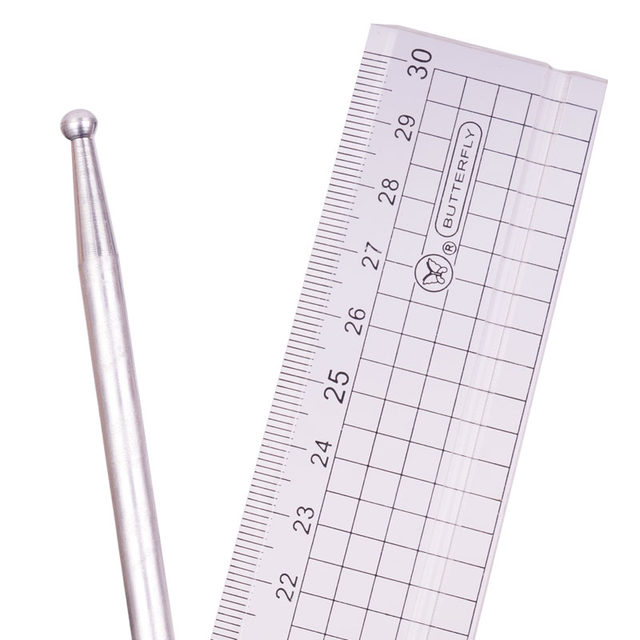 Butterfly brand 30cm mesh groove ruler Chinese painting brush painting ...