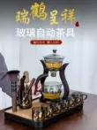 traviet36 Bộ trà tự động bằng thủy tinh, tách trà kung fu gia đình, máy pha trà cao cấp nhẹ nhàng sang trọng, ấm trà uống trà văn phòng dành cho người lười mẫu bàn trà điện