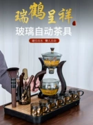 Bộ trà tự động bằng thủy tinh, tách trà kung fu gia đình, máy pha trà cao cấp nhẹ nhàng sang trọng, ấm trà uống trà văn phòng dành cho người lười