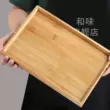 Khay gỗ tre thương mại Nhật Bản hình chữ nhật đĩa nướng nhà hàng đĩa ăn tối khay tre khay gỗ bằng gỗ khay tách trà tùy chỉnh đồ gia dụng gỗ Tấm
