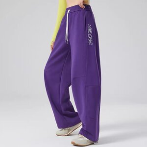 
2026 spring fitness aerobics sports loose wide-leg scimitar pants for women breathable running casual sickle dancing sweatpants