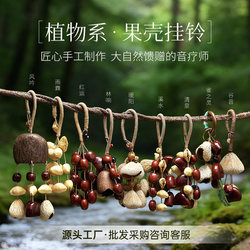 Fresh Fruit Shell Wind Chime Hanging Bell with the Sound of Flowing Water, Music Therapy Hand-Cranked Bell, Bag Car Hanging Ornament, Blessing Holiday Gift