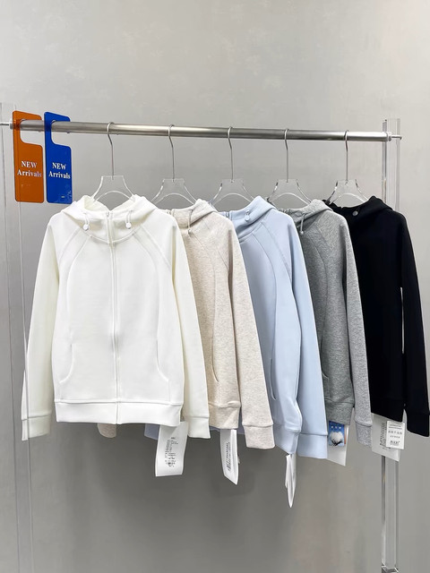 New style of solid color, loose jacket, slim zipper cardigan
