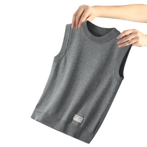 
Children's knitted vest pure cotton boys and girls new spring and autumn thin baby sweater vest outer wear vest