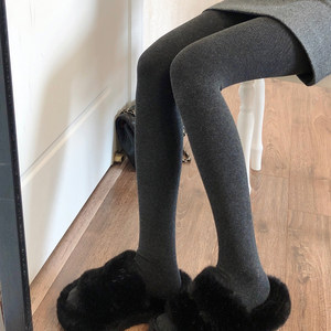Autumn and winter plus cigarette gray pantyhose women wearing thick coffee color leggings, warm, thin dark gray steps, sock socks
