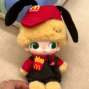 
Dimoo vinyl cute overalls set Pluto baby clothes plush doll doll dress-up clothes