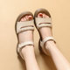 Genuine leather sandals for women in summer 2025 new women's shoes large size soft sole soft side fashionable and not tired feet casual shoes