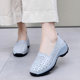 Leather hole shoes for women new summer mother shoes hollow sandals loafers wedge sandals casual shoes sports shoes