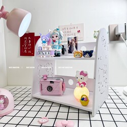 ins Wind Desktop Student Storage Rack Multifunctional Desk Cosmetics Organizer Storage Rack Dormitory Stationery Storage Box