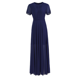 
High-end navy blue dress 2026 summer new big-name high-end waist slimming and ankle-length long skirt