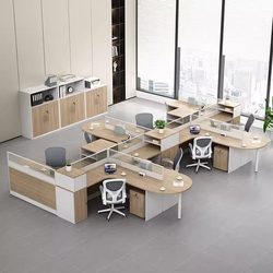 Staff Desk Simple Modern Four or Six-Seat Screen Partition Staff Desk and Chair Combination Computer Desk Deck