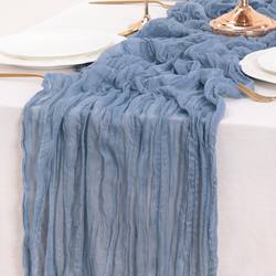 American pleated gauze table flag country wedding dessert table party table decoration festive pastoral style table flag Zhuo towel
