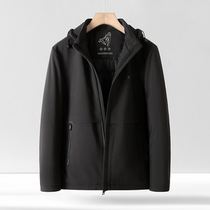 
Noble Camel Hair Luo M Men's 2025 Winter New Thickened Cotton Clothes Men's Cotton Clothes Jackets Removable Hood Coats