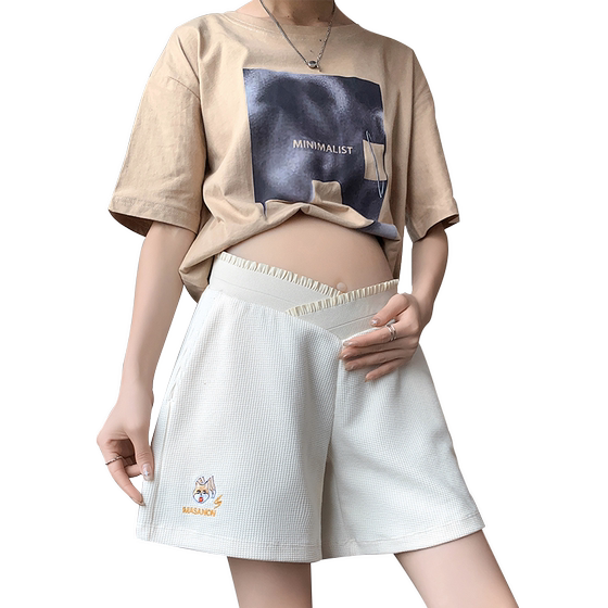 Pregnant women's shorts in summer thin exterior leggings safety pants safety pants low waist leisure penta pants pregnant women summer pants
