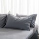 Japanese style unprinted washed cotton pillowcase pillowcase single pillow leather 48x74cm hotel B&B pure white simple