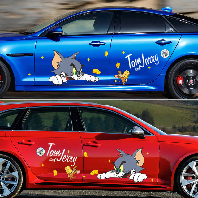 Tom and Jerry car stickers creative personality body decoration