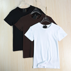 
Siqi Women's 261/12 Commuting Basic Elastic Threaded Cotton Round Neck Slim Short Short Sleeve T-Shirt