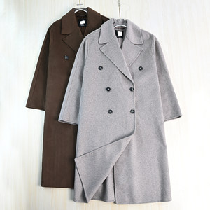 
Siqi Women's 2511/13 Temperament double-sided wool suit collar double-breasted mid-length wool coat