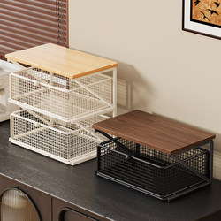 Desktop Storage Rack, Kitchen Multi-Functional Snack Layered Organizer, Living Room Coffee Machine Drawer-Type Water Cup Storage Rack