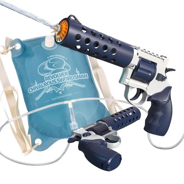 Electric bursting revolver backpack water gun children's toy drifting ...