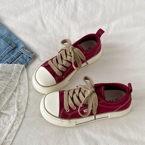 
Uncle Xi niche red mango head canvas shoes spring and autumn retro all-match student sneakers thick-soled casual sports shoes