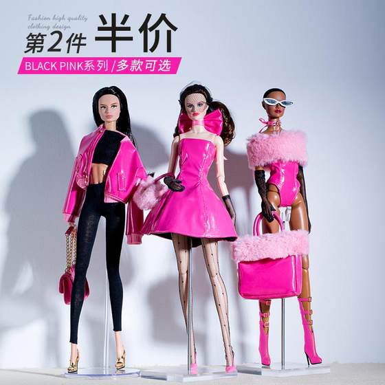 6-point supermodel doll clothes BLACK PINK Black dad is more wearable than FR wearable girls dress up trendy toys new products