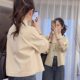 Work jacket women's short shirt 2025 spring new Korean loose high-end casual small jacket top