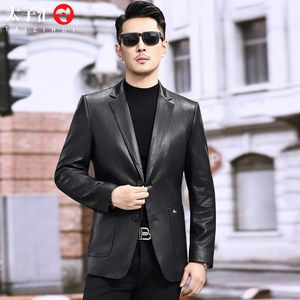 
Genuine leather jacket men's Haining casual suit jacket new slim high-end sheepskin top suit