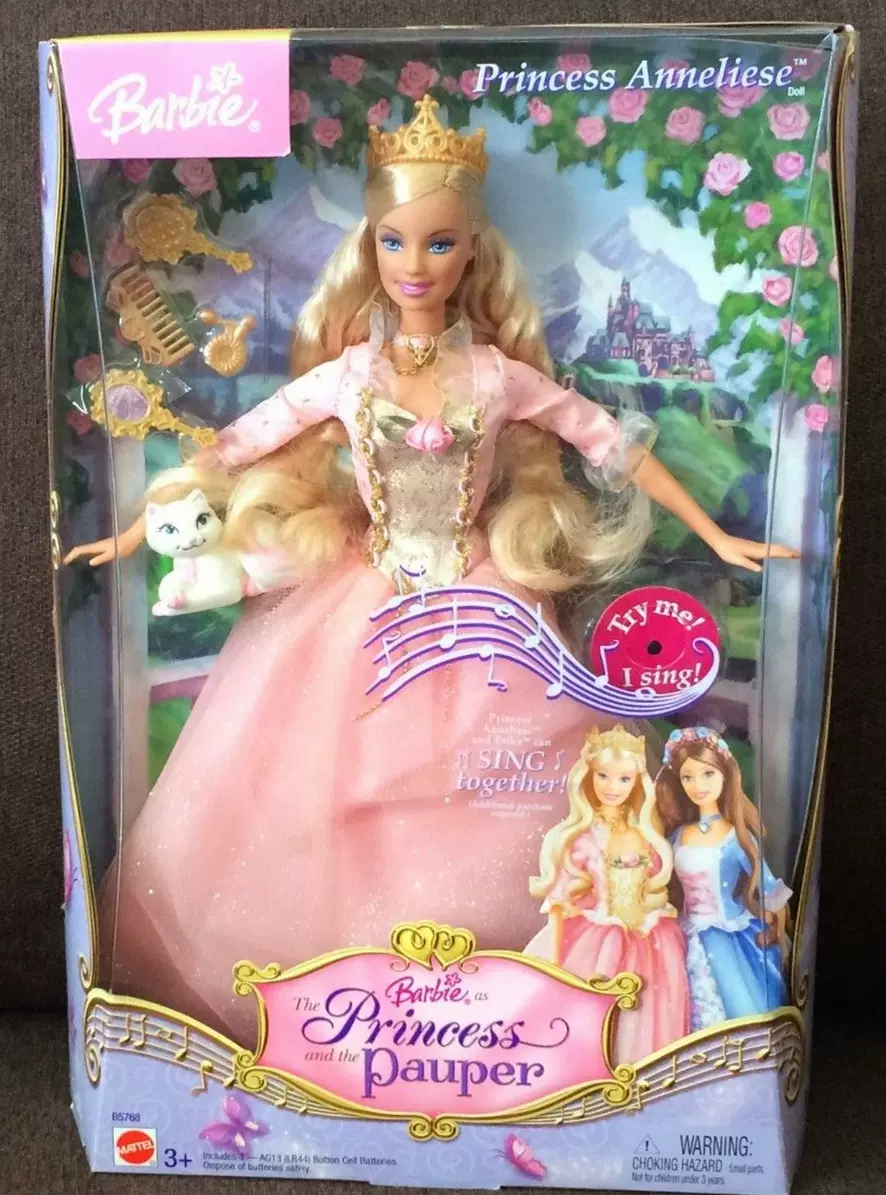 Barbie Pauper Anneliese 真假公主安娜丽斯会唱歌芭比娃娃-Taobao