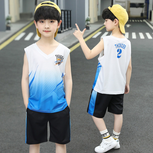 Boys summer basketball uniform suit sports vest 2024 new children's ...