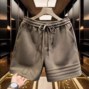 Three bar design high -end heavy sports casual shorts men's pants summer loose penta pants American style pants
