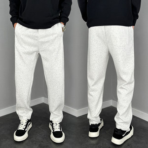 
Gray Scimitar Casual Pants Winter New Sweatpants Men's New Sports Pants Handsome Loose Wide Leg Small Foot Pants Trendy