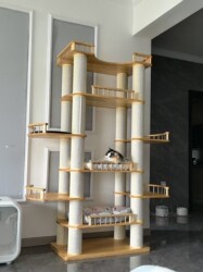 Cat Climbing Frame, Large Cat-Specific Cat House, Cat Tree All-In-One, Space-Saving, Large Luxury Cat Climbing Frame for Home Use