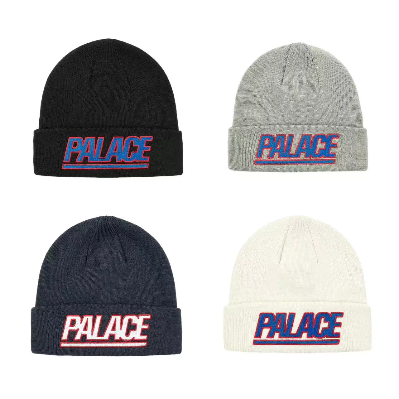 正品现货】Palace 经典线帽GIGANTIC BEANIE butterstreet-Taobao