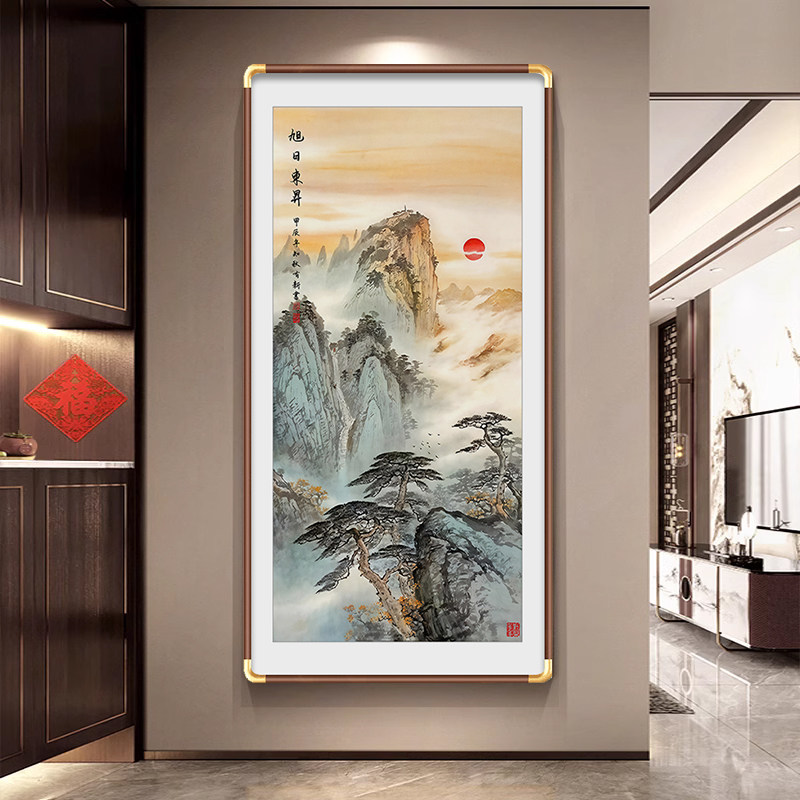 旭日东升玄关画-淘宝逛一逛