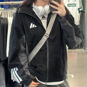 
ADIDAS Adidas Windproof Jacket Men's Stand Collar Jacket Top Loose American Retro Jacket KC3920