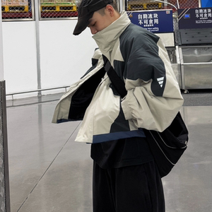 
ADIDAS Adidas sports casual trendy patchwork jacket warm cotton hooded jacket JM6144