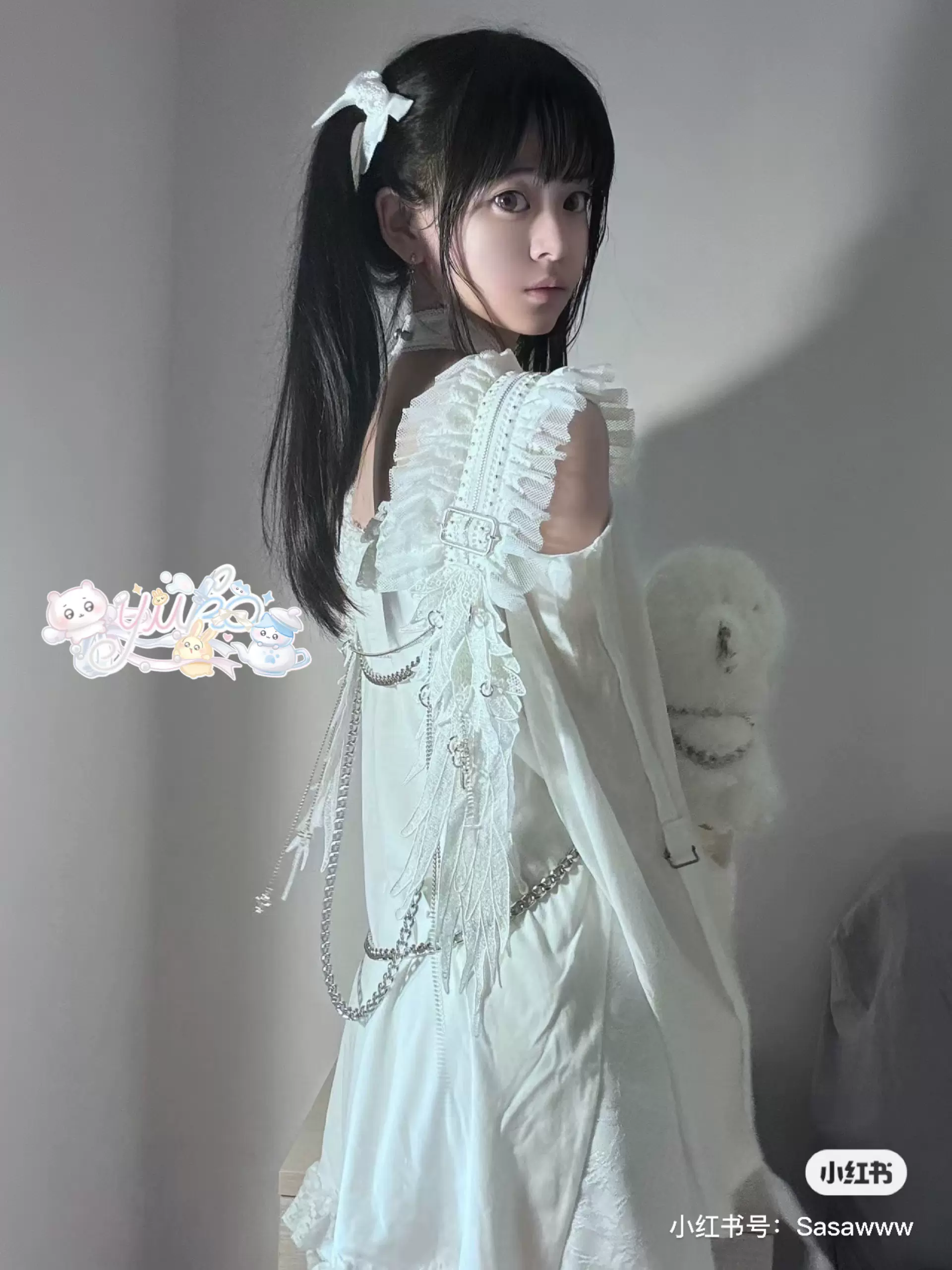 部分国内现货yuka日代mrcorset majoh洛丽塔天使翅膀蕾丝背带-Taobao 