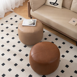 Storage lazy pouf leather washable