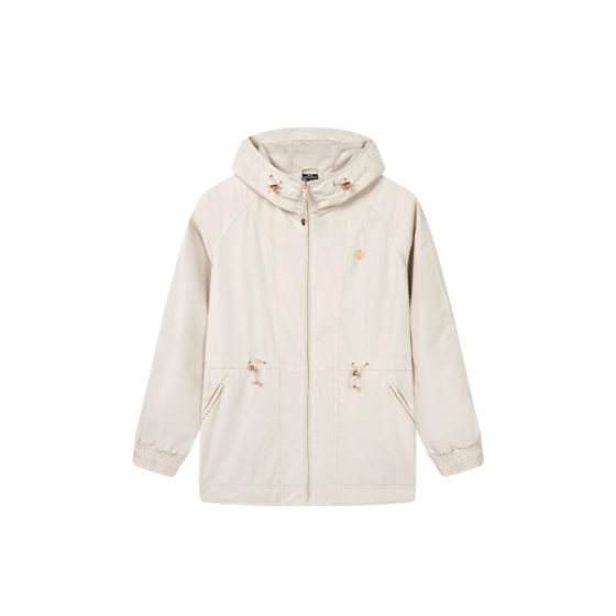 
Shopping mall same style 361 degree sports coat women's 25 spring mid-length single layer windbreaker warm hooded top