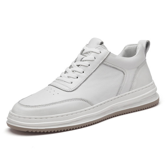 
This year's popular cross-border men's shoes, sneakers, white shoes, autumn and winter low-top genuine leather top layer cowhide flat bottoms