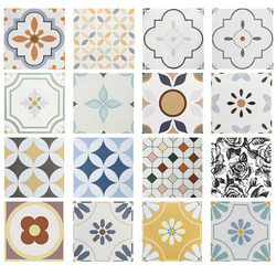 Nordic Colorful Small Floral Tiles 300×300 Floor Tiles for Kitchen, Dining Room, Balcony, Bathroom, Non-Slip Artistic Floor Tiles
